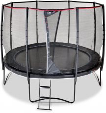 Батут EXIT PeakPro Ø 305 см, black, зі сходами і сіткою
